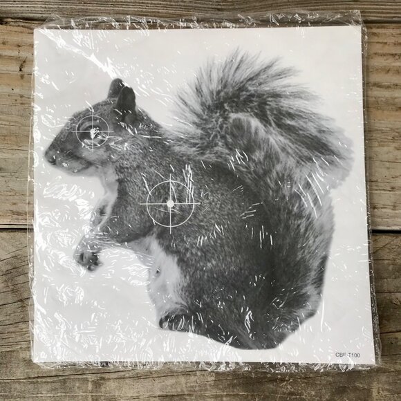 Vintage Squirrel Shooting Targets Pack of 25 NOS & SEALED! CBF-T100 Paper Black - Picture 1 of 7